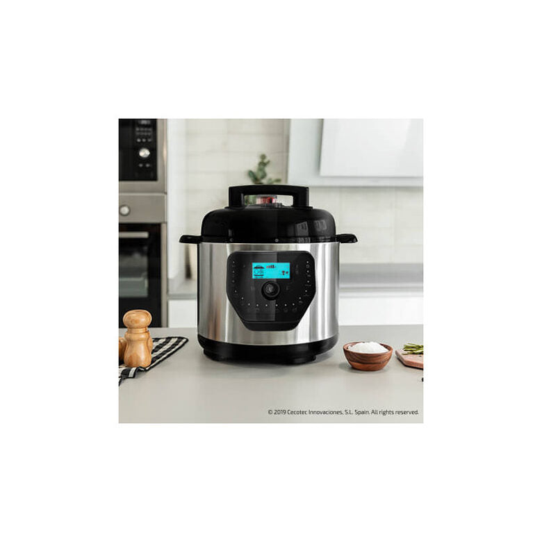 Cecotec Olla GM H Deluxe 6 L Pentola Nero, Acciaio inossidabile