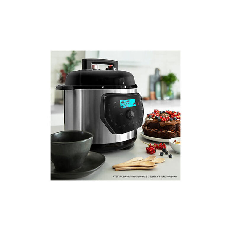 Cecotec Olla GM H Deluxe 6 L Pentola Nero, Acciaio inossidabile