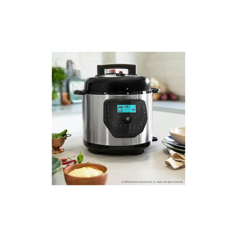 Cecotec Olla GM H Deluxe 6 L Pentola Nero, Acciaio inossidabile
