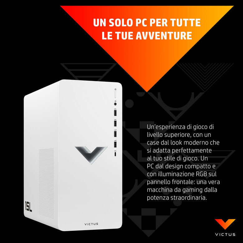 Victus by HP 15L Gaming Desktop TG02-0091nl PC Intel® Core™ i7 i7-12700F 16 GB DDR4-SDRAM 512 GB SSD NVIDIA GeForce RTX 3060 Ti Windows 11 Home Tower Nero