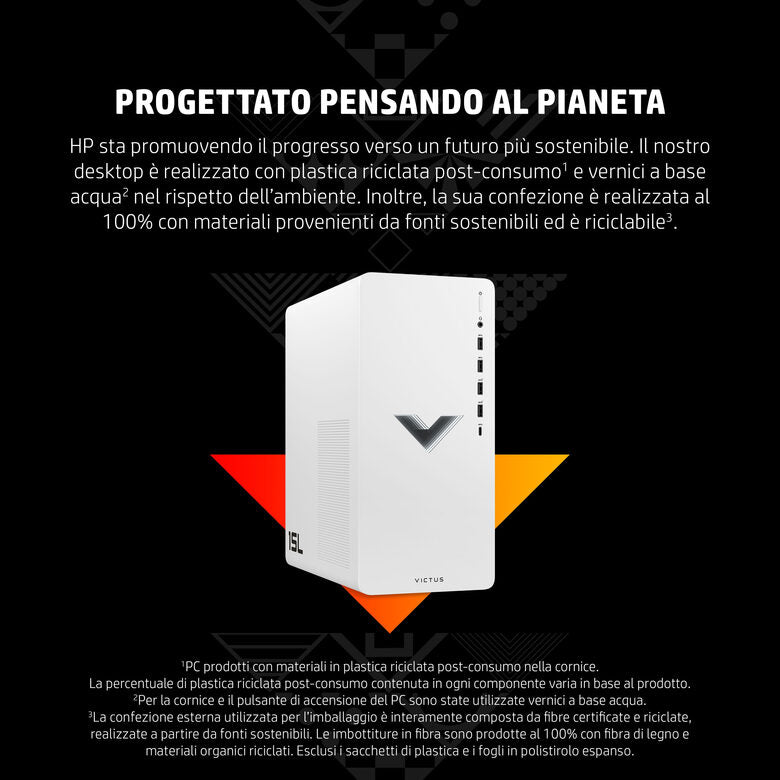 Victus by HP 15L Gaming Desktop TG02-0091nl PC Intel® Core™ i7 i7-12700F 16 GB DDR4-SDRAM 512 GB SSD NVIDIA GeForce RTX 3060 Ti Windows 11 Home Tower Nero