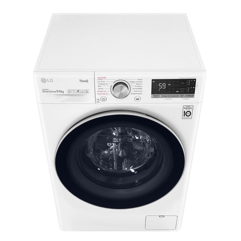 LG F4DV509H1EA Lavasciuga Intelligente AIDD 9/6kg Autodose Vapore 1400 Giri/min Carica frontale Classe E