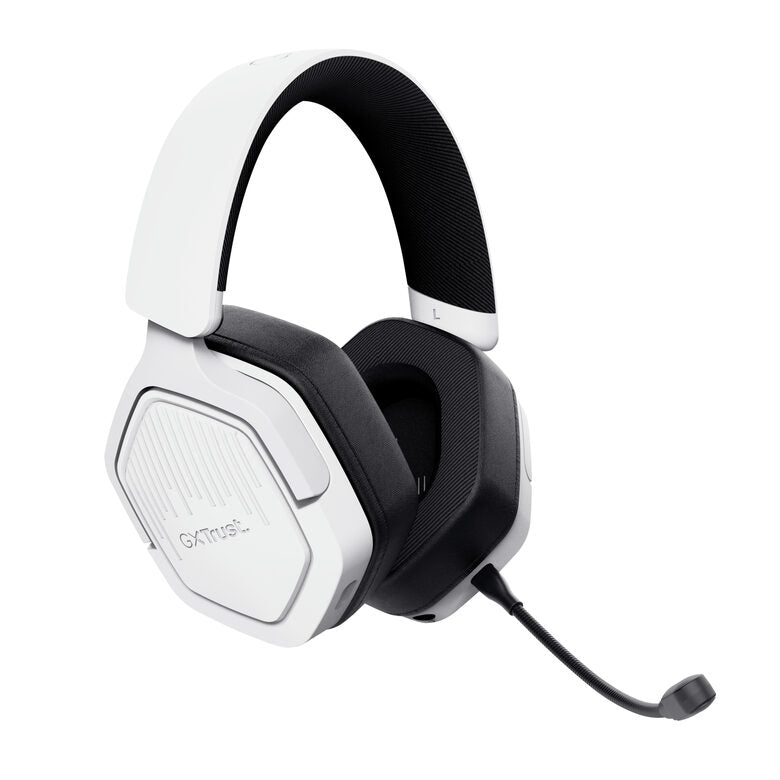Trust GXT 493W Carus Auricolare Con cavo e senza cavo A Padiglione, Casco Gaming USB Type-C / USB Type-A Bluetooth Bianco