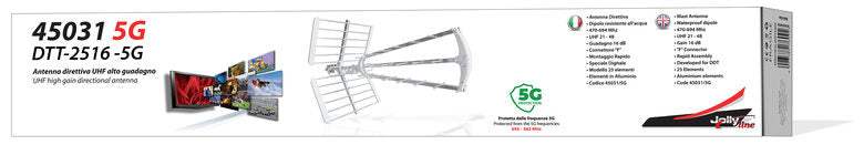 G.B.S. Elettronica DTT-2516-5G antenna televisiva Esterno 16 dB