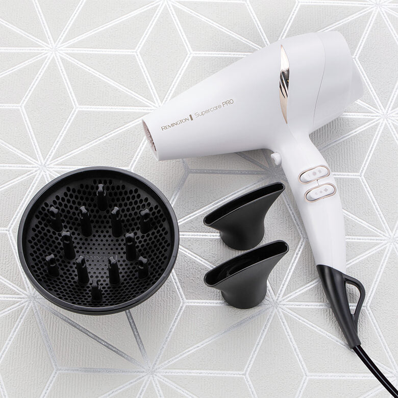 Remington Supercare Pro 2200 AC asciuga capelli 2200 W Nero, Bianco