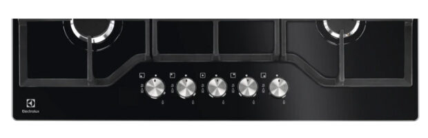 Electrolux Piano cottura gas EGG7536K Nero griglie in Piattina smaltata