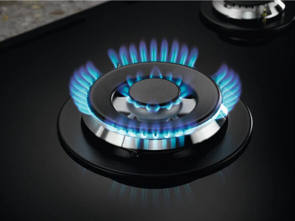 Electrolux Piano cottura gas EGG7536K Nero griglie in Piattina smaltata