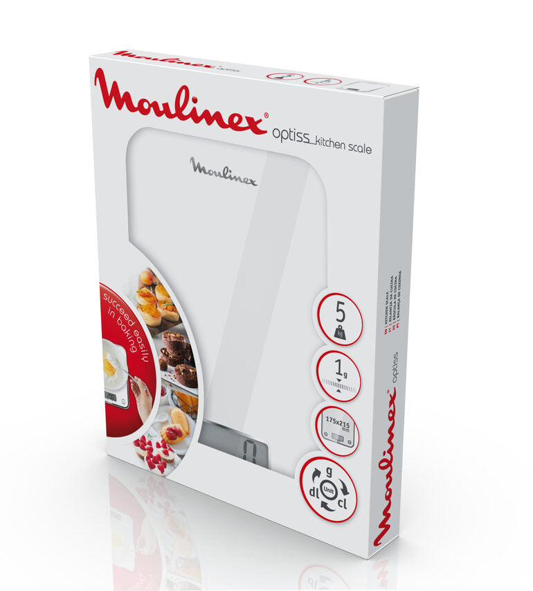 Moulinex BN5000 Bianco Rettangolo Bilancia da cucina elettronica