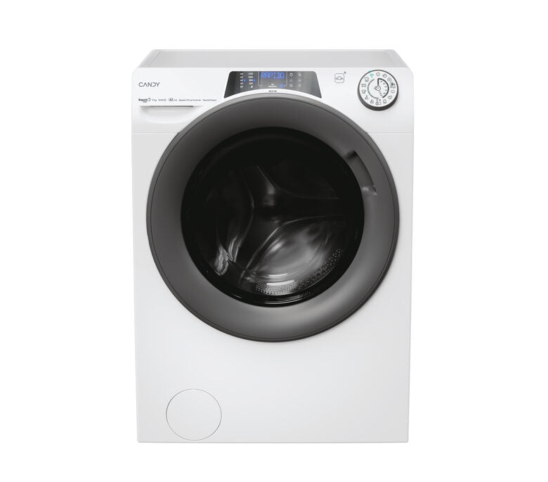 Candy 496BWMR9/1-S RapidÓ Pro RP Lavatrice Caricamento Frontale 9 Kg, 1400 Giri, Tecnologia Quick&Clean, Speed-Drive Inverter, Easy Iron Plus, Classe A, Bianco