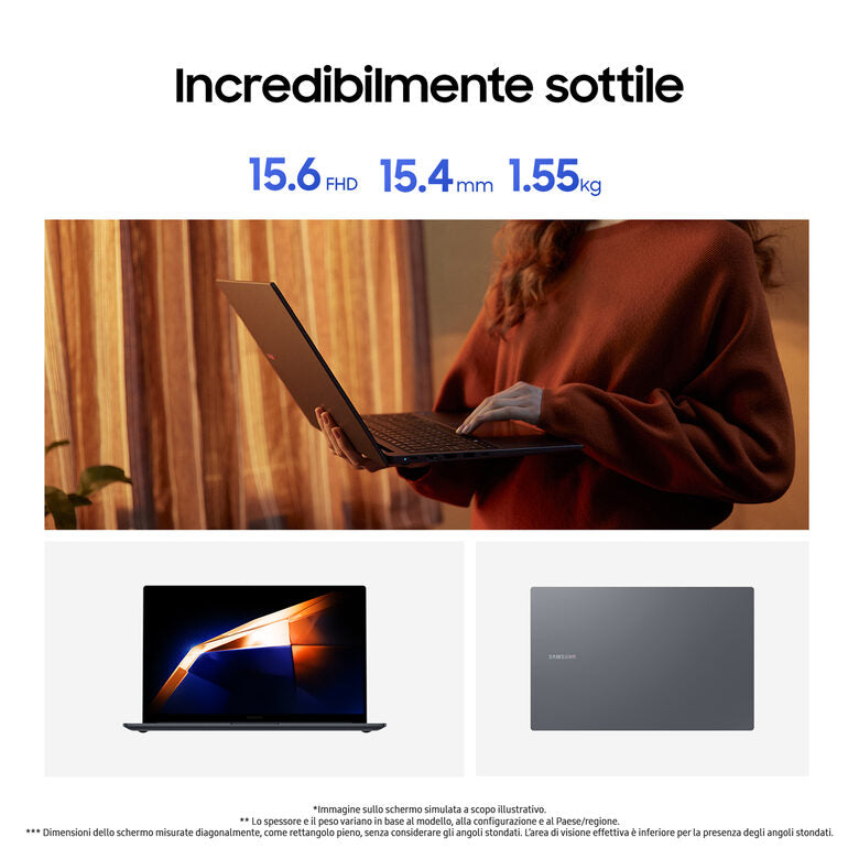 Samsung Galaxy Book4 Laptop, Intel® Core™ i5-1335U, 16GB RAM, 512GB SSD, 15.6" Windows 11 Home, Gray