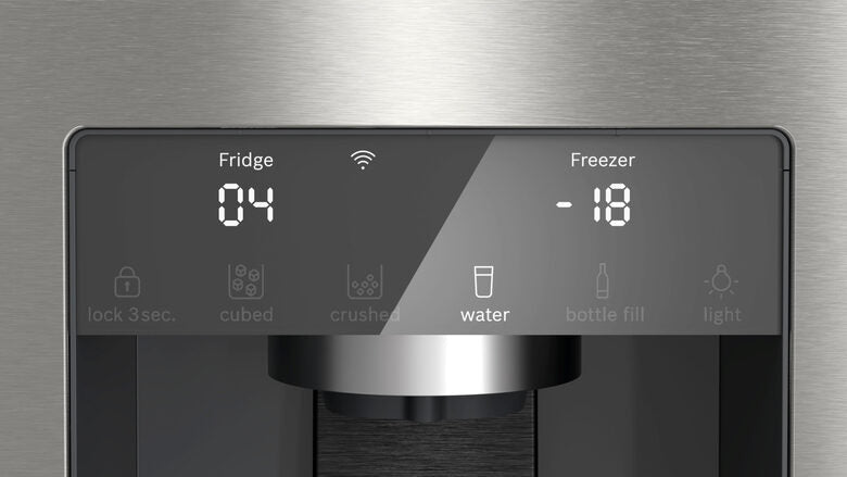 Bosch KFI96APEA Serie 6 Frigorifero Side By Side Da Libera Installazione, No Frost, Tecnologia Multi-Airflow, Classe E, Acciaio Anti-impronta