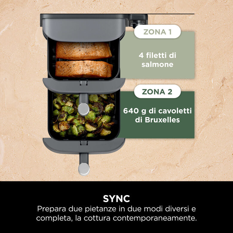 Ninja Friggitrice ad aria Double Stack XL da 9,5 L SL400EU