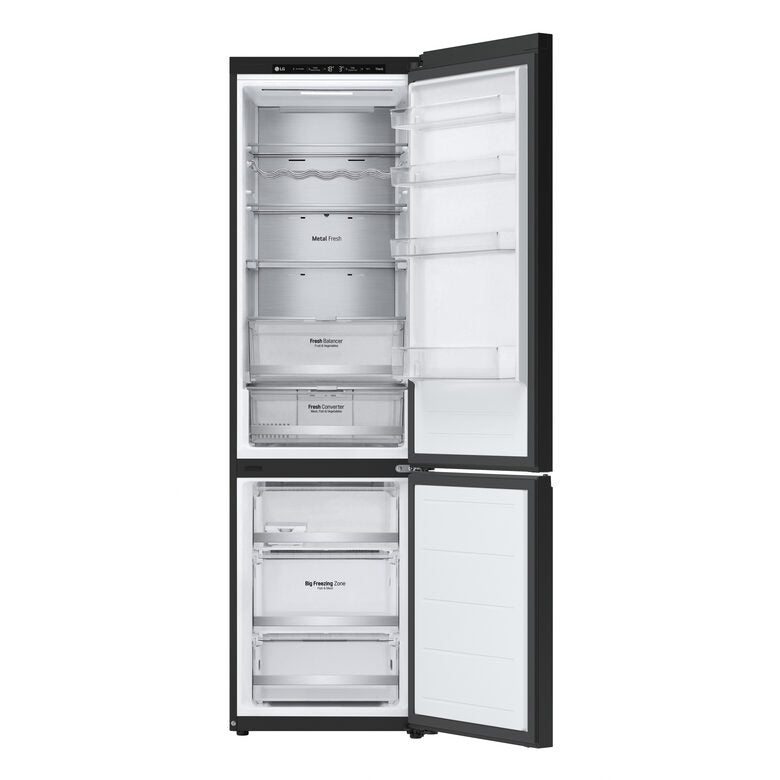 LG GBB72BM9DQ Frigorifero combinato, Classe D, 387L, Wi-Fi, Wine Rack, Vetro bianco satin