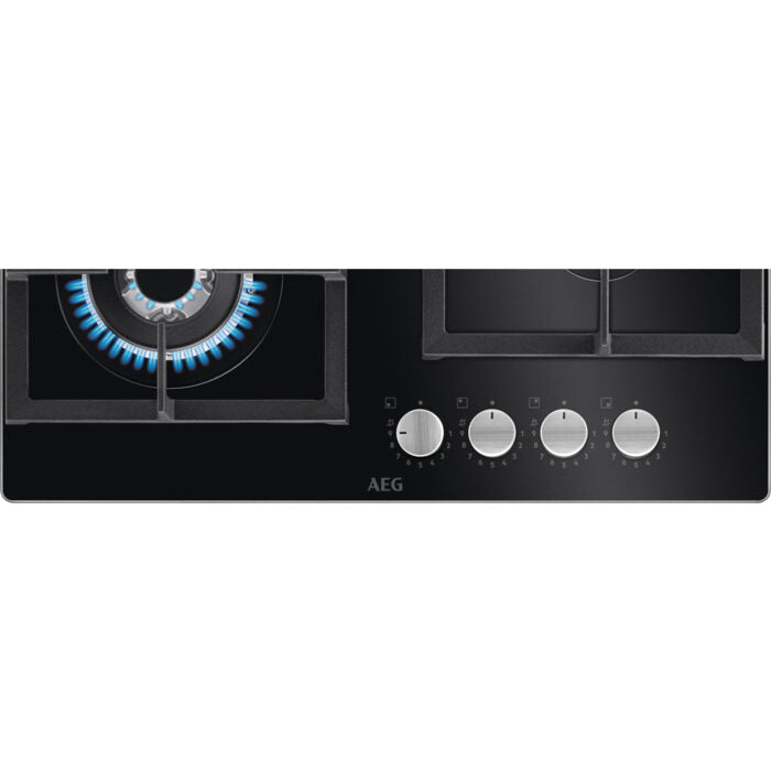 AEG HKB64420NB Piano Cottura Nero Da incasso 56 cm Gas 4 Fornelli