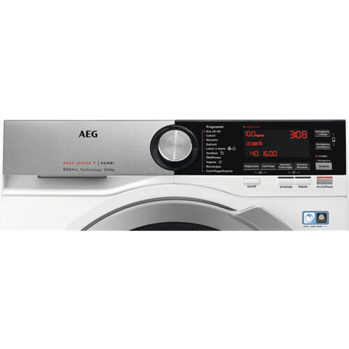 AEG L8WEC166XC lavasciuga Libera installazione Caricamento frontale Bianco E