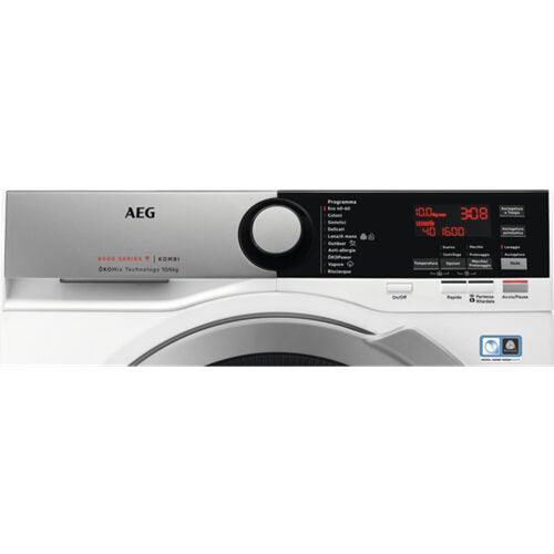 AEG L8WEE166C lavasciuga Libera installazione Caricamento frontale Bianco E