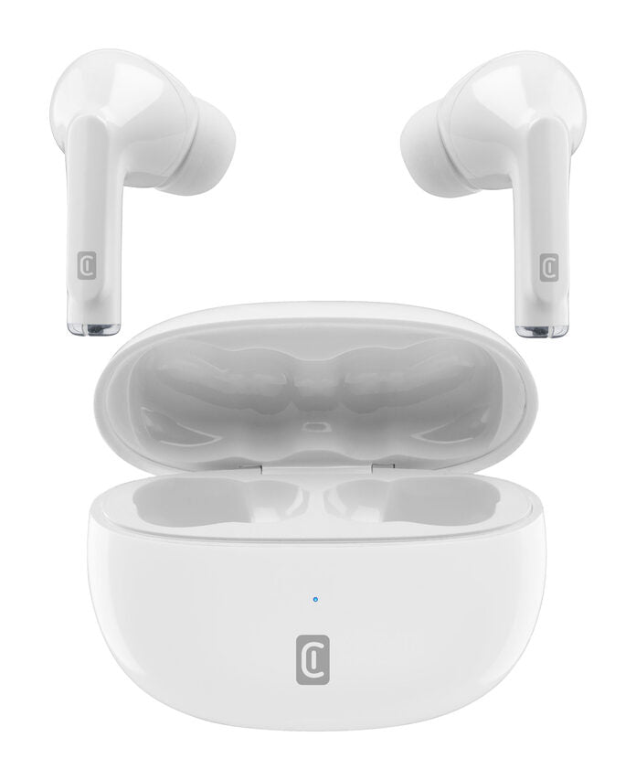 Cellularline FLICK Auricolari TWS Bluetooth con custodia di ricarica Bianco