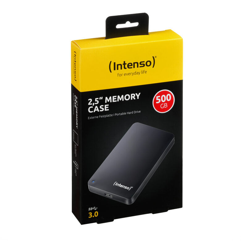 Intenso Memory Case 2.5" USB 3.0 disco rigido esterno 500 GB 5400 Giri/min 2.5" USB tipo A 3.2 Gen 1 (3.1 Gen 1) Nero