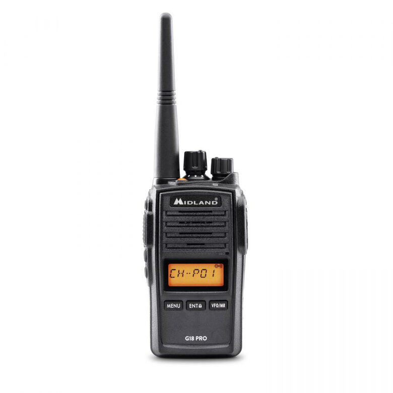 Midland G18 Pro ricetrasmittente 99 canali 446.00625 - 446.19375 MHz Nero