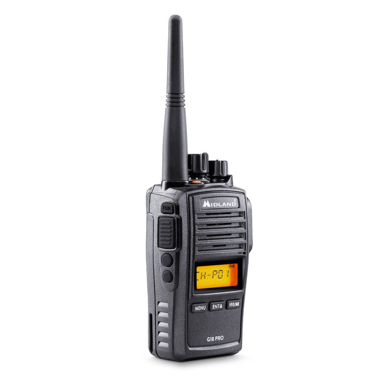 Midland G18 Pro ricetrasmittente 99 canali 446.00625 - 446.19375 MHz Nero