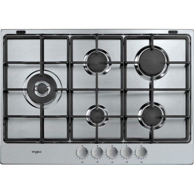 Whirlpool TGML 761 IX Acciaio inossidabile Da incasso 75 cm Gas 5 Fornello(i)