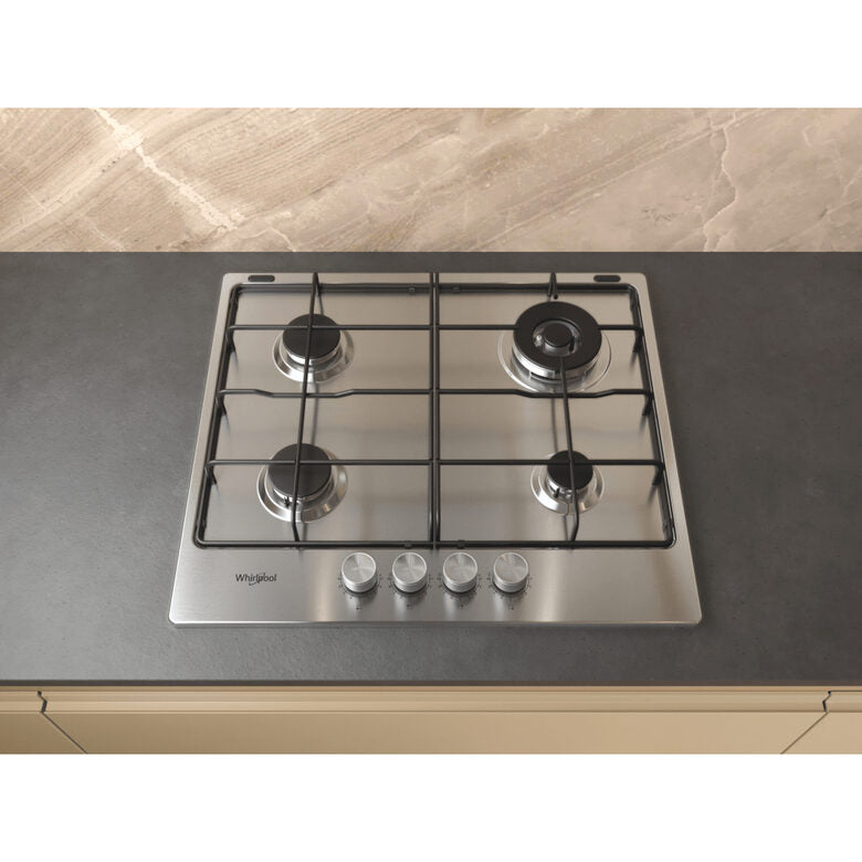 Whirlpool TGML 651 IX Acciaio inossidabile Da incasso 55 cm Gas 4 Fornello(i)
