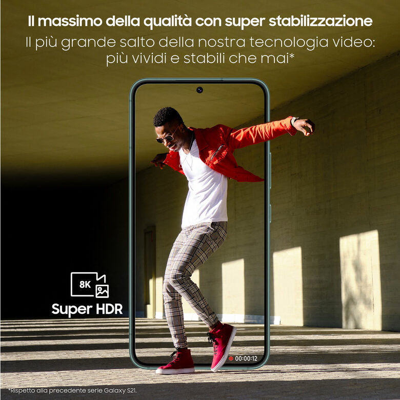 Samsung Galaxy S22 5G Display 6.1'' Dynamic AMOLED 2X, 4 fotocamere, RAM 8 GB, 256 GB, 3.700mAh, Green