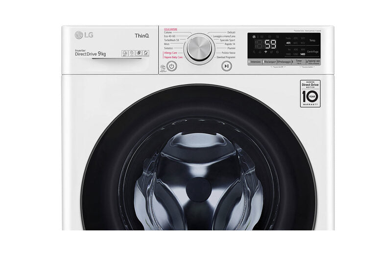 LG F4WV509SAE lavatrice Caricamento frontale 9 kg 1400 Giri/min A Bianco
