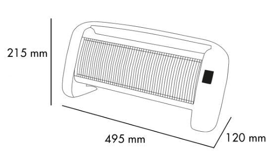 Argoclima Betsy Interno Bianco 1200 W Riscaldatore di ambienti elettrico al quarzo