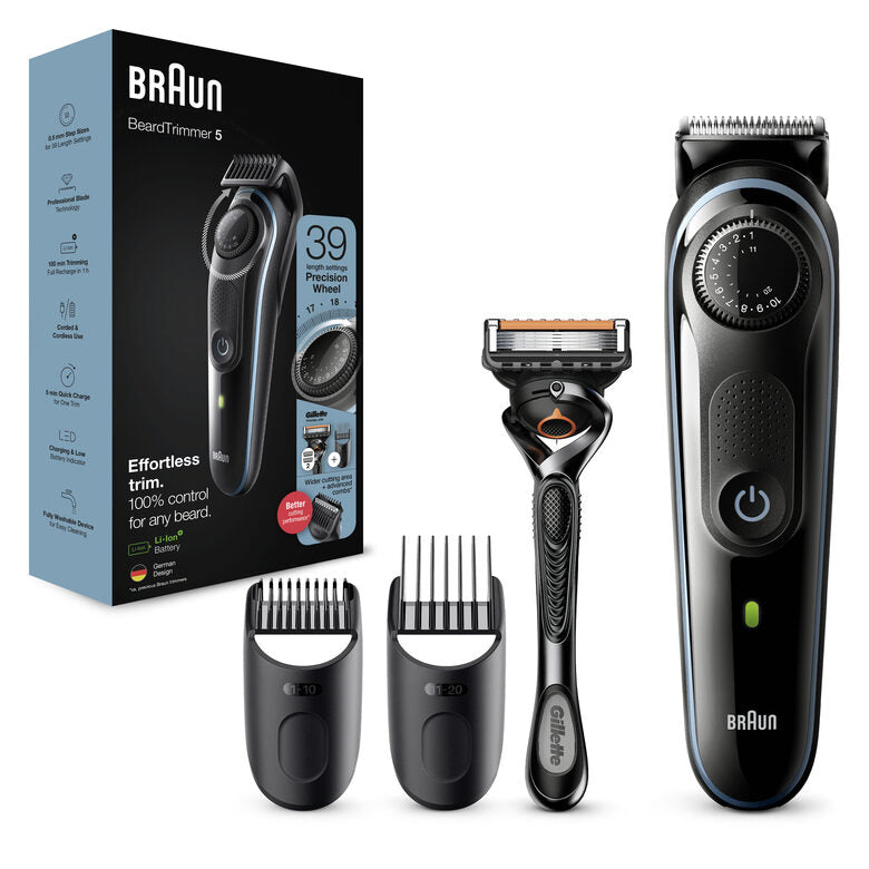 Braun BeardTrimmer 5 BT5340 Nero, Blu