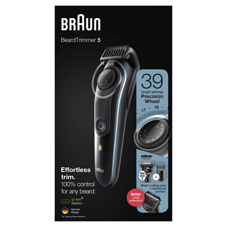 Braun BeardTrimmer 5 BT5340 Nero, Blu