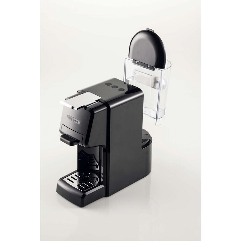 Ariete 1304/1 Macchina da caffè a cassetti, 1350W, Capacità serbatoio 0,7L, Pressione 19 bar, 2 tipologie di caffè, Capsule Nespresso* e Dolcegusto*, Cialde e Polvere, Nero