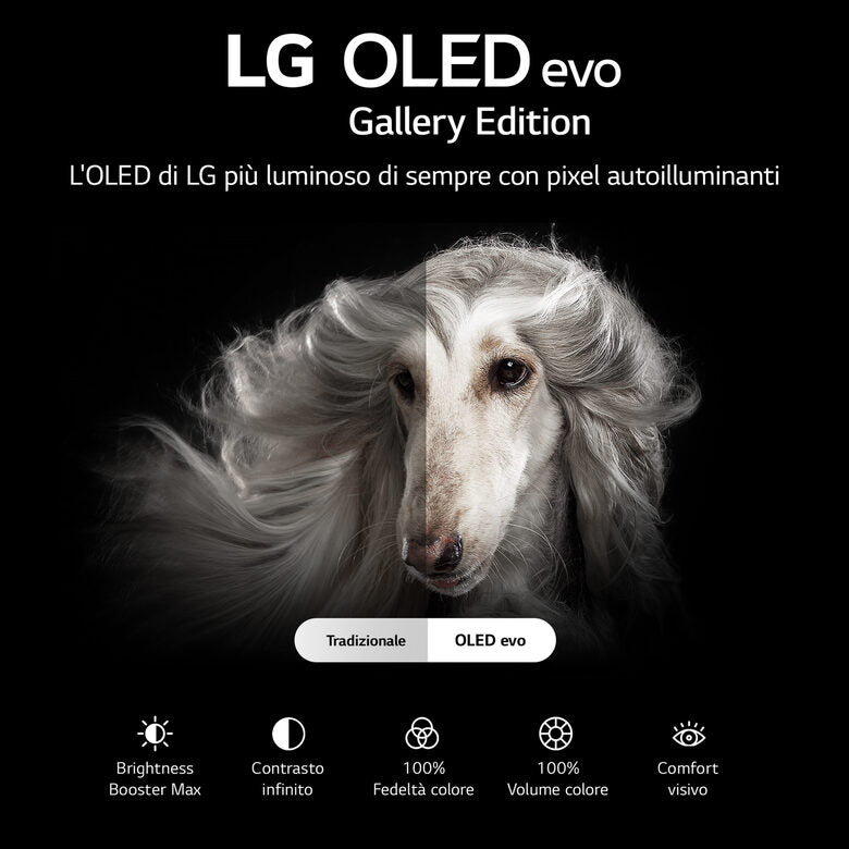 LG OLED evo Gallery Edition 4K 77'' Serie G2 OLED77G26LA Smart TV