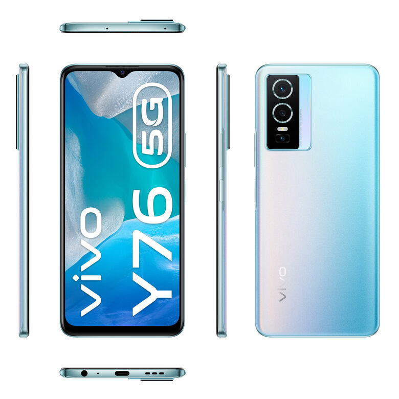 VIVO Y76 5G 16,7 cm (6.58") Doppia SIM Android 12 USB tipo-C 8 GB 128 GB 4100 mAh Blu