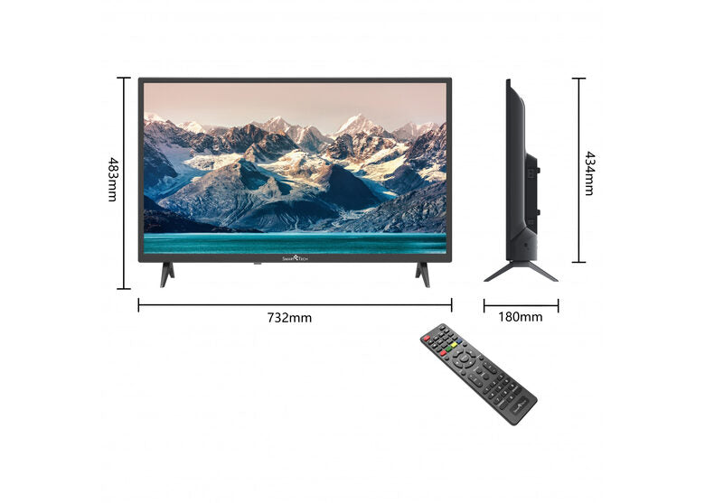 Smart-Tech 32HN10T2 Televisione 32 Pollici Led Hd DVB-T2 Nero