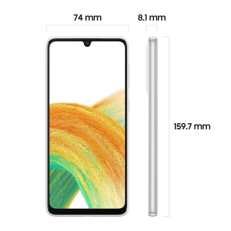 Samsung Galaxy A33 5G Display 6.4” FHD+ Super AMOLED Doppia SIM Android 12, RAM 6 GB, 128 GB, 5.000 mAh, Awesome White