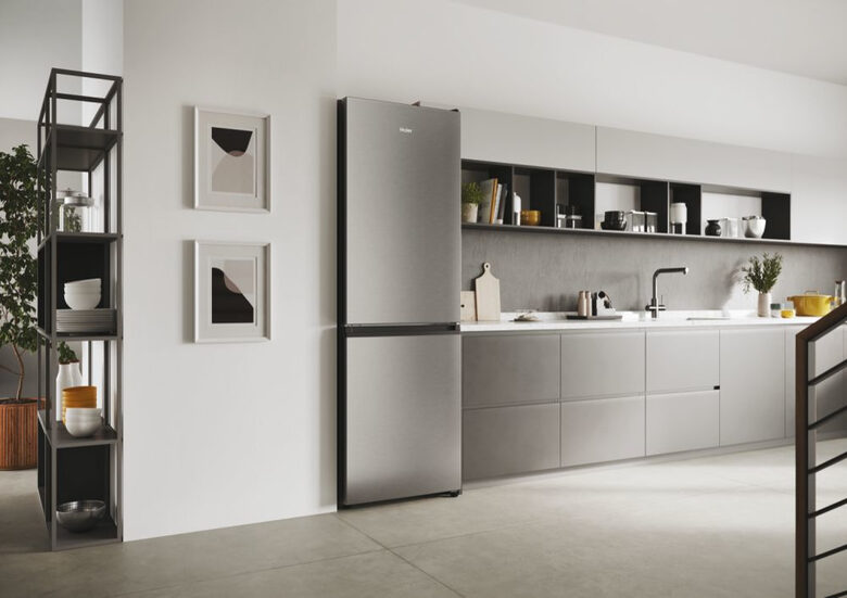 Haier 2D 60 Serie 1 HDW1618DNPK frigorifero con congelatore Libera installazione 341 L D Argento