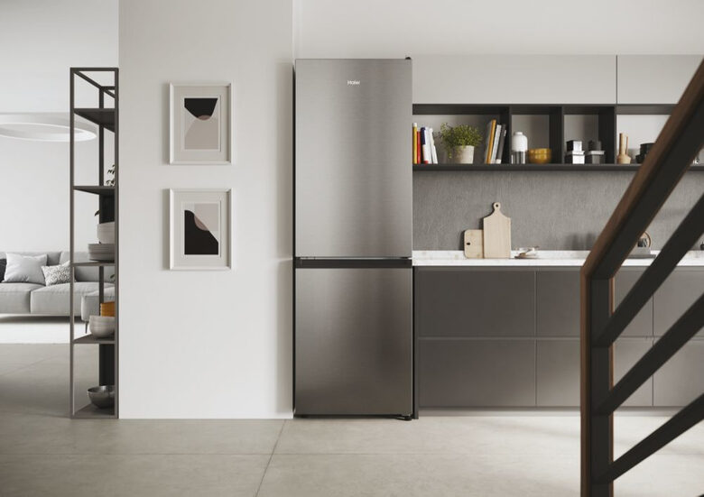 Haier 2D 60 Serie 1 HDW1618DNPK frigorifero con congelatore Libera installazione 341 L D Argento