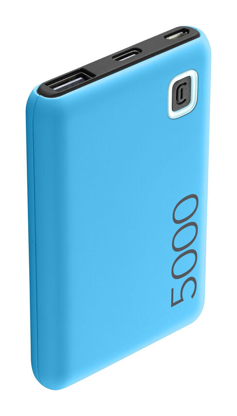 Cellularline Power Bank ESSENCE 5000 Caricabatterie portatile da 5000mAh Blu