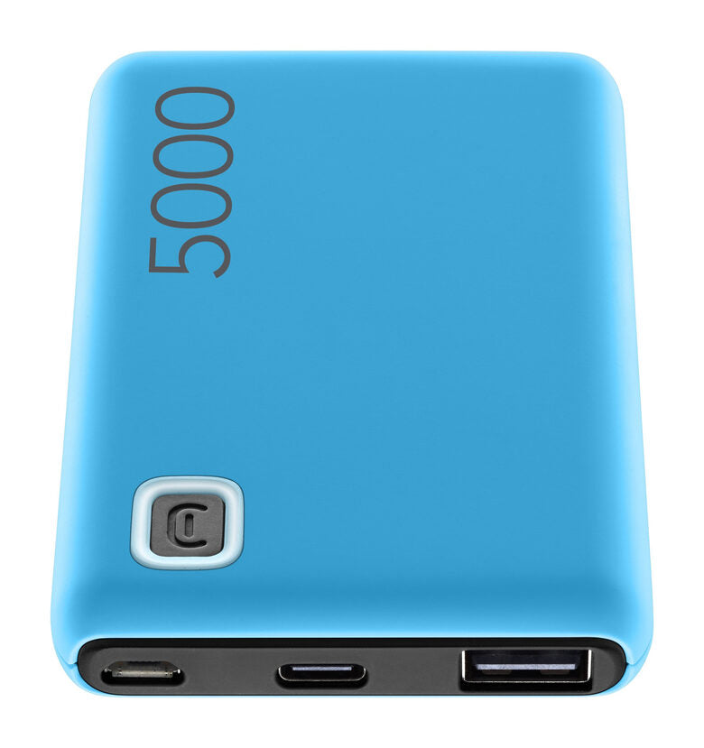 Cellularline Power Bank ESSENCE 5000 Caricabatterie portatile da 5000mAh Blu