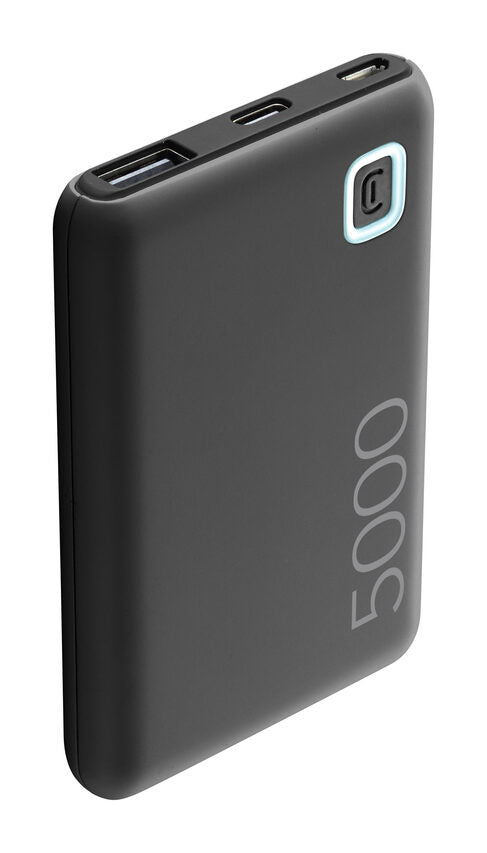 Cellularline Power Bank ESSENCE 5000 Caricabatterie portatile da 5000mAh Nero