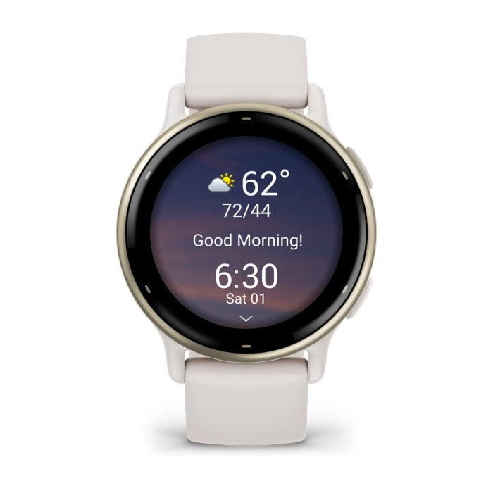 Garmin Vivoactive 5 3,05 cm (1.2") AMOLED 42 mm Digitale 390 x 390 Pixel Touch screen Bianco Wi-Fi GPS (satellitare)