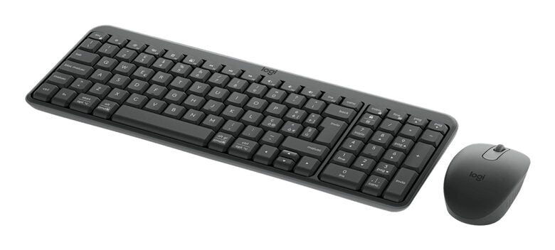 Logitech MK250 Compact Bluetooth Wireless Combo tastiera Mouse incluso Universale RF senza fili + Bluetooth Italiano Grafite