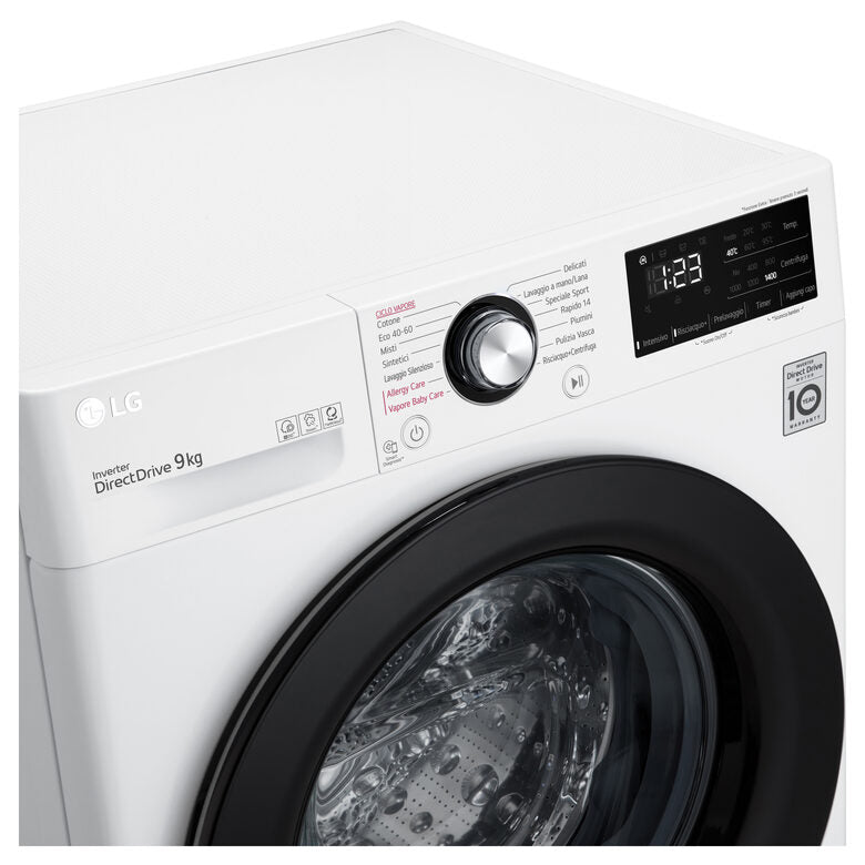 LG F4WV309SAE Lavatrice AI DDTM SteamTM 9Kg Classe energetica A