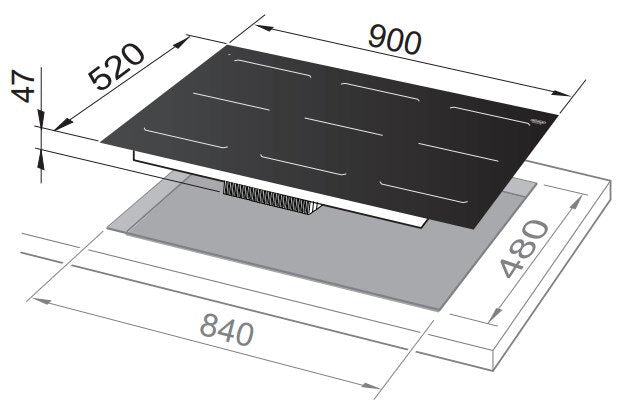 De’Longhi SLI 906 piano cottura Nero Da incasso 90 cm Piano cottura a induzione 6 Fornello(i)