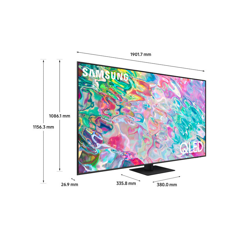 Samsung Series 7 TV QLED 4K 85” QE85Q70B Smart TV Wi-Fi Titan Gray, Processore Quantum 4K, Retroilluminazione LED, Gaming mode, Suono dinamico