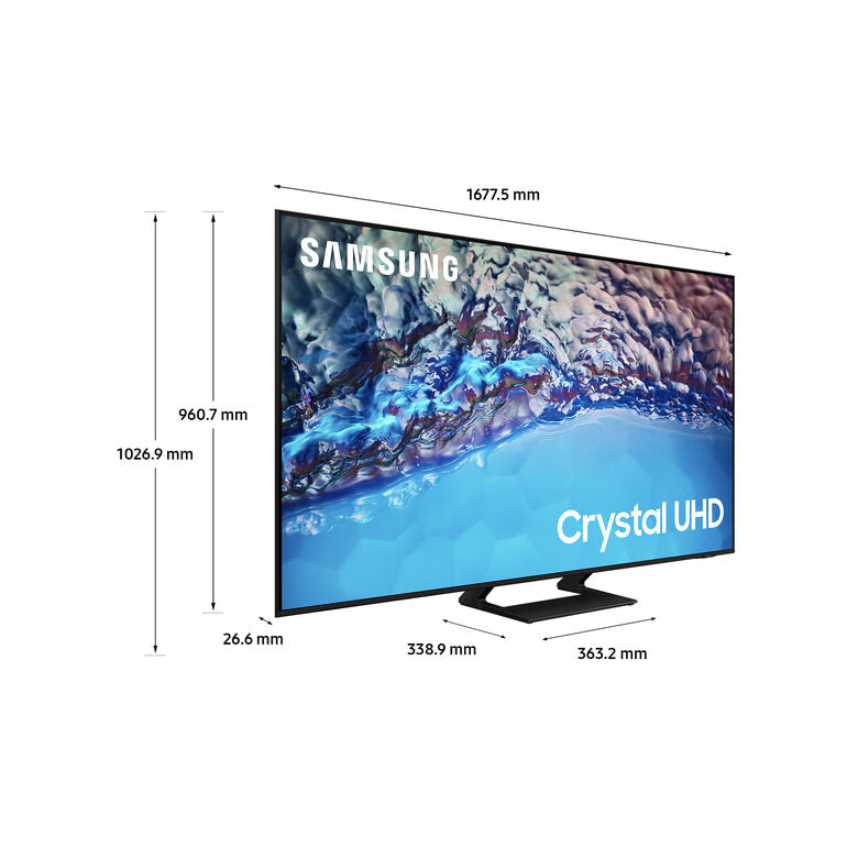 Samsung Series 8 TV Crystal UHD 4K 75” UE75BU8570 Smart TV Wi-Fi Black