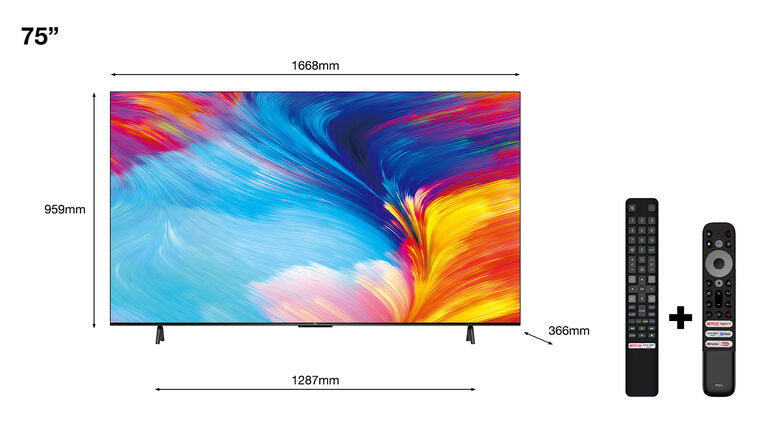 TCL 75P635 Televisione Smart TV 75 Pollici Led 4K Ultra Hd Dolby Audio Google TV Serie P63