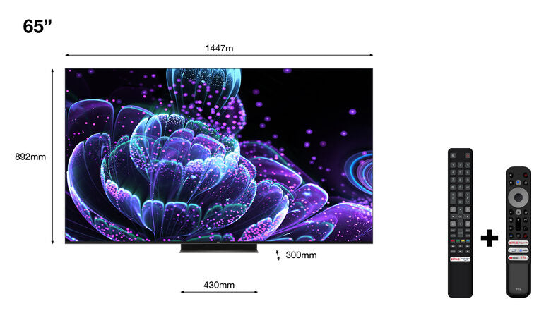 TCL Serie C83 Mini LED 65" 65C835 audio Onkyo 2.1 Google TV