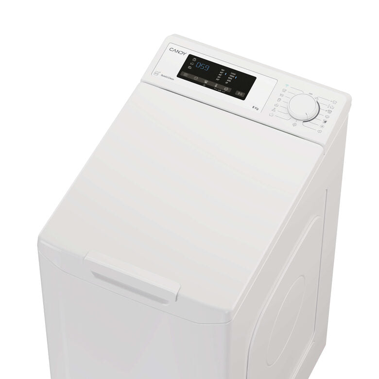 Candy TCA283D2-S ProWash 300 Lavatrice A Carica Dall'alto Libera Installazione 8 Kg, 1200 Giri, Motore Smart Inverter, Classe D, Bianco